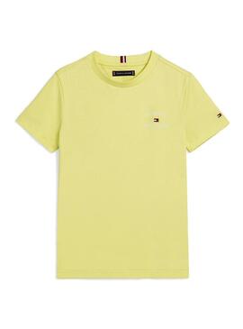 Maglietta Tommy Hilfiger Logo Giallo per Bambino