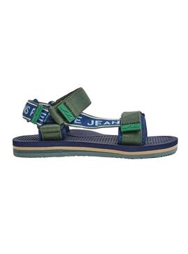 Sandali Pepe Jeans Pool One verdi per bambino