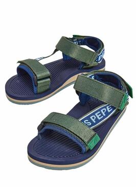 Sandali Pepe Jeans Pool One verdi per bambino