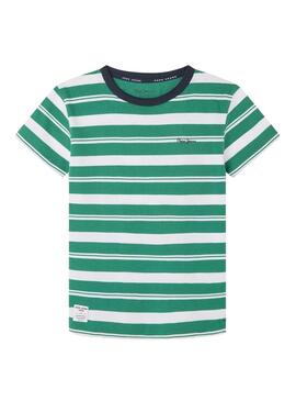 Maglietta Pepe Jeans Reeve Verde per Bambino