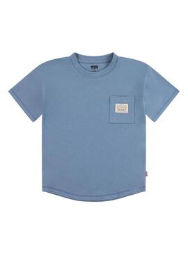 Maglietta Levis Curved Blu Per Bambino