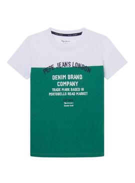 Maglietta Pepe Jeans Raizo Verde per Bambino