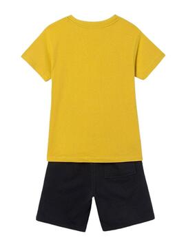 Set maglietta e pantaloni Mayoral Waves Giallo per bambino.