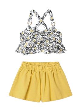 Set Mayoral Top Giallo per Bambina