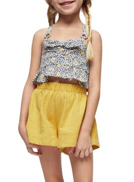 Set Mayoral Top Giallo per Bambina