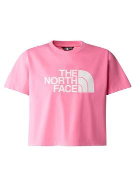 Maglietta The North Face Crop Easy Rosa per Bambina