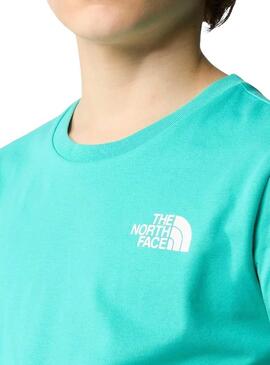 Maglietta The North Face Simple Dome Turchese Bambini