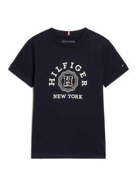 Maglietta Tommy Hilfiger Monotype Marina per Bambino