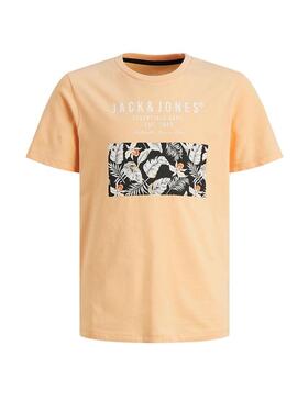 Maglietta Jack and Jones Chill Arancione per Bambino