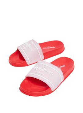 Infradito Pepe Jeans Slider Rosse per Ragazze