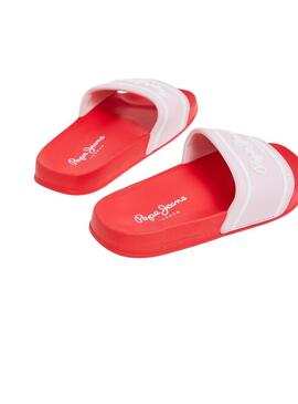 Infradito Pepe Jeans Slider Rosse per Ragazze