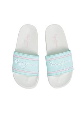 Infradito Pepe Jeans Slider Bianche per Ragazze