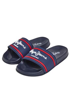 Ciabatte Pepe Jeans Slider Marino per Bambino