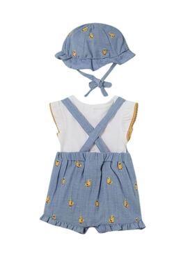 Set Salopette e Cappello Mayoral Blu per Bambino