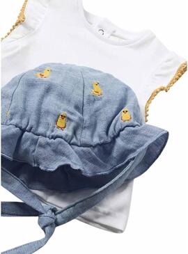 Set Salopette e Cappello Mayoral Blu per Bambino