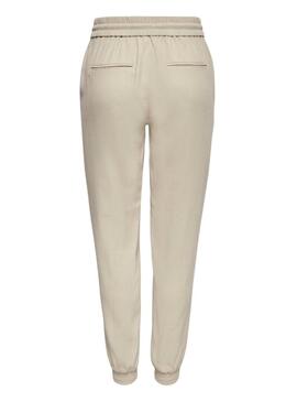 Pantaloni Only Kelda Beige per Donna