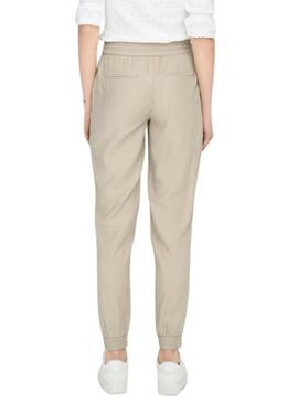 Pantaloni Only Kelda Beige per Donna