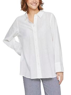 Camicia Vila in lino bianco per donna