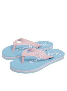 Ciabatte Pepe Jeans Bay Beach Blu per Ragazza