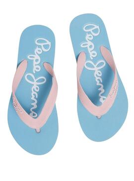 Ciabatte Pepe Jeans Bay Beach Blu per Ragazza