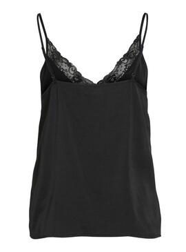 Top Vila Vicava V-Neck Lace Nero per Donna