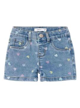 Shorts Name It Salli Slim Blu per Ragazza