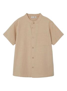 Camicia Name It Fahel Beige per Ragazzo