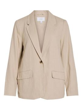 Blazer Vila Jolanda Beige per Donna