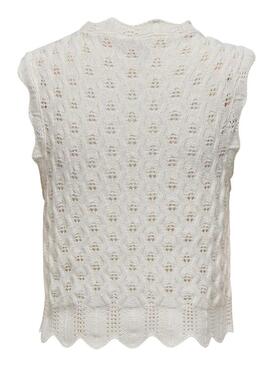 Top Only Luna bianco per donna