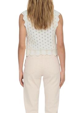 Top Only Luna bianco per donna