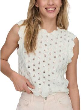 Top Only Luna bianco per donna