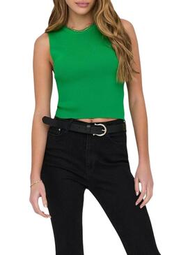 Top Only Majli verde per donna