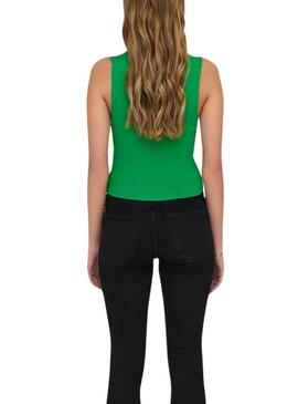 Top Only Majli verde per donna