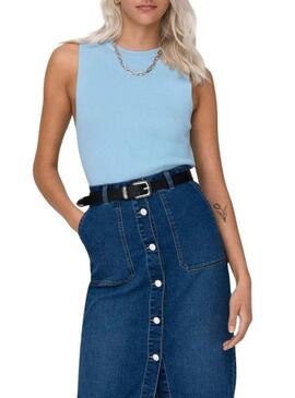 Top Only Majli blu per donna