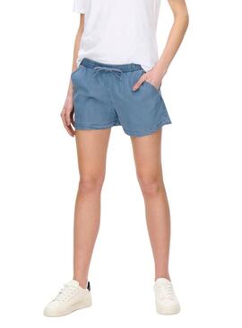 Shorts Only Pema Denim Chiaro Per Donna