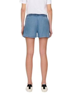 Shorts Only Pema Denim Chiaro Per Donna