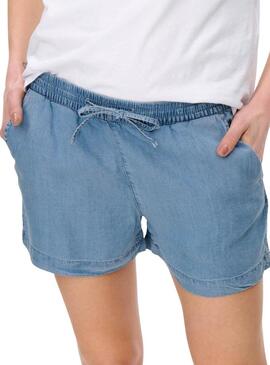 Shorts Only Pema Denim Chiaro Per Donna