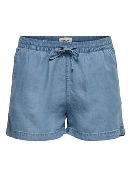 Shorts Only Pema Denim Chiaro Per Donna