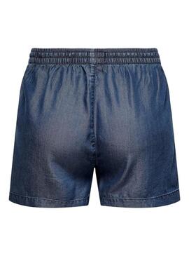 Shorts Only Pema Denim Scuro per Donna