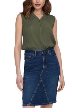 Top Only Jette Verde Per Donna