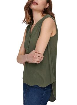 Top Only Jette Verde Per Donna