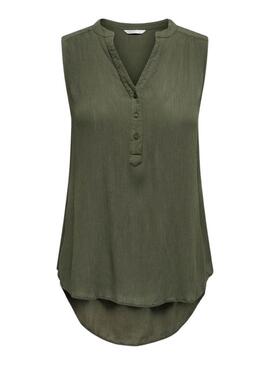 Top Only Jette Verde Per Donna