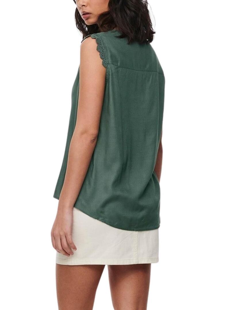 Top Only Kimmi Verde per donna