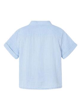 Camicia a righe Mayoral in Bambula blu per bambino