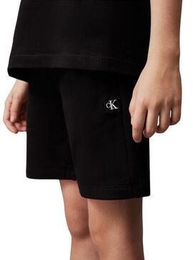 Set Calvin Klein Maglietta e Shorts Nero Bambina