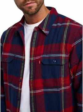 Camicia Levis Jackson Worker Rosso per Uomo