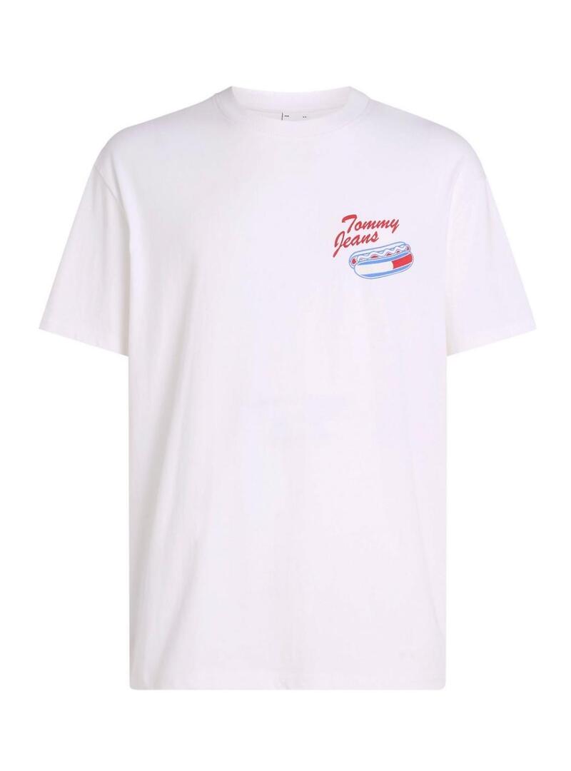 Maglietta Tommy Jeans Plus Logo bianca per uomo