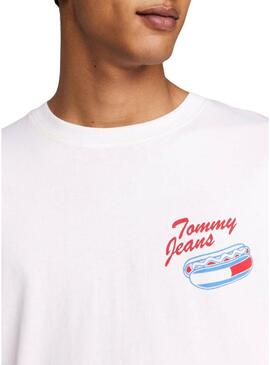 Maglietta Tommy Jeans Plus Logo bianca per uomo