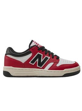 Scarpe New Balance 480 rosse, bianche e nere