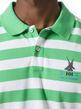 Polo Helly Hansen Koster a righe verdi e bianche